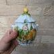 Ancien sucrier en céramique motif fruits jaunes