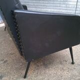 Vintage black skai sofa