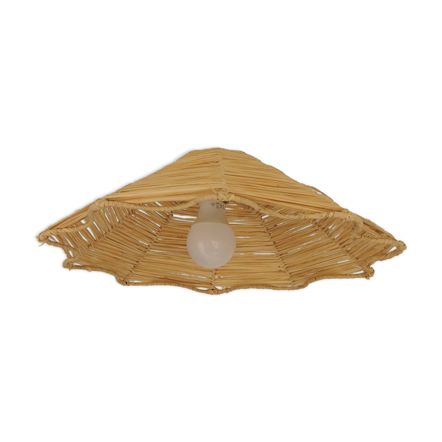 Suspension Gustave in Braided Raffia – 40×10 cm – Handmade Production Mar