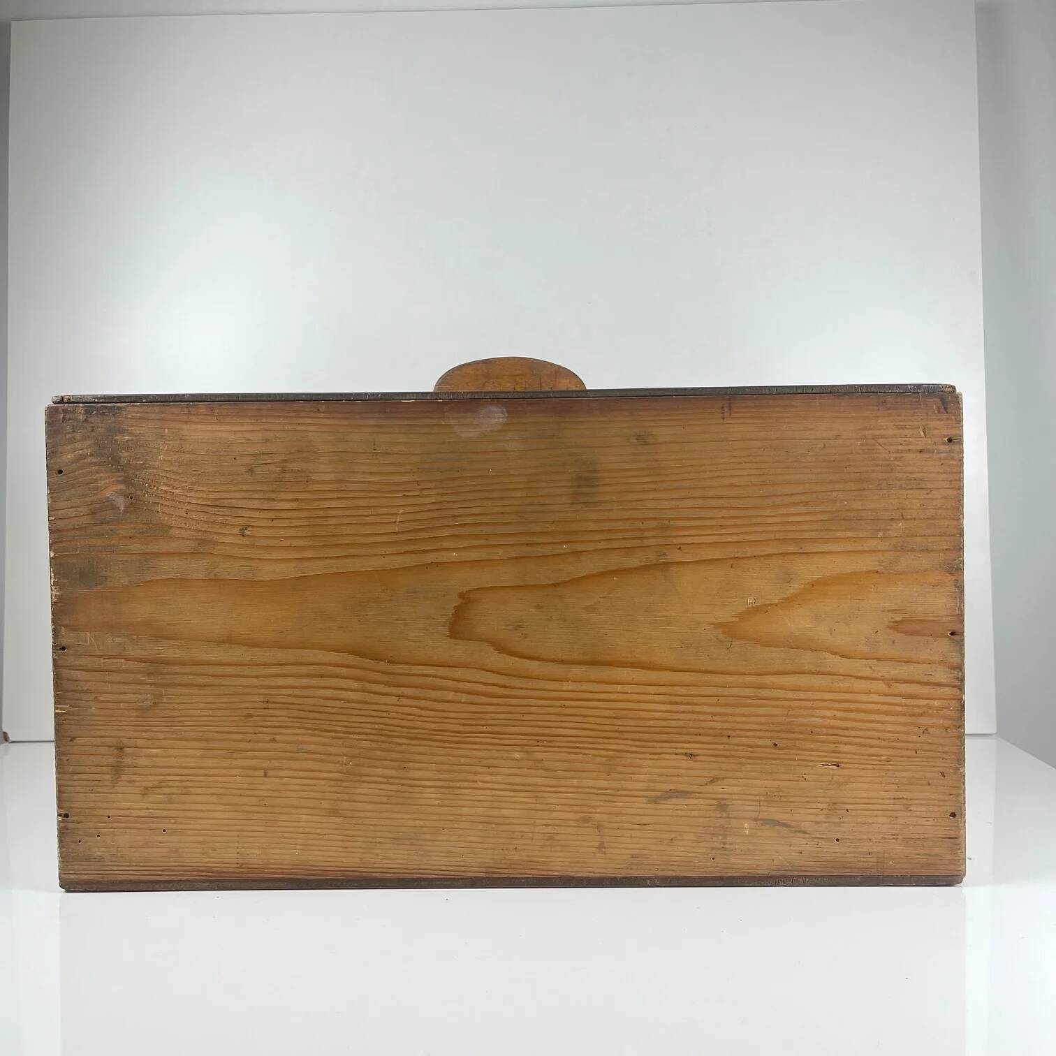 Antique handcrafted wooden workshop box, 20th century