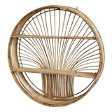 Round wicker shelf