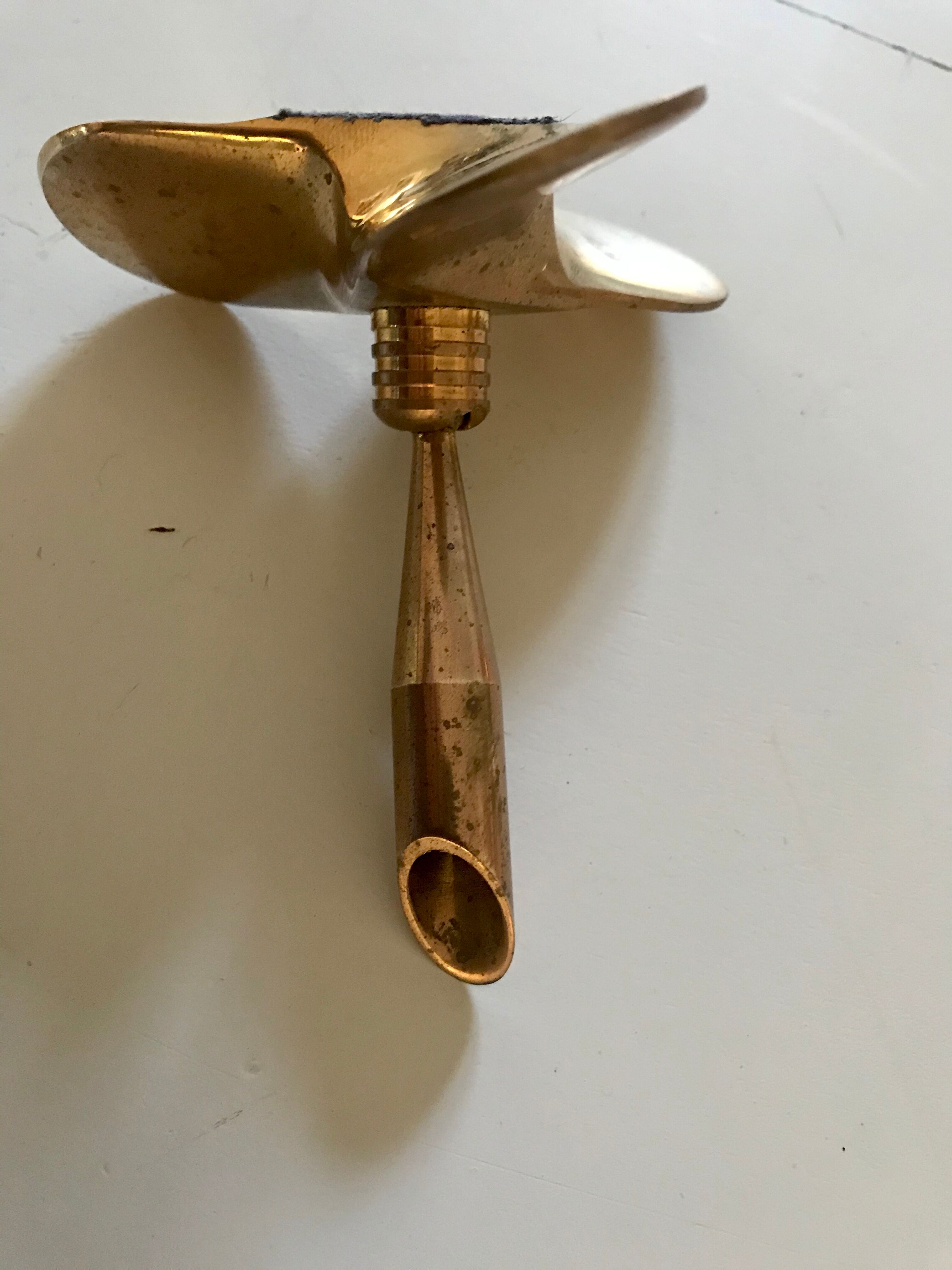 Porte stylo en laiton vintage