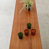 Table basse en métal et bois, ex Tchécoslovaquie 1970