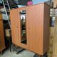 Vintage wardrobe with needle feet and 2 mirrored doors
