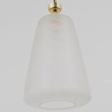 Brass Crown Pendant Light in Gio Ponti Style, Mid-Century, Italy, 1950s