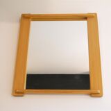 Large Scandinavian mirror in pine 1970