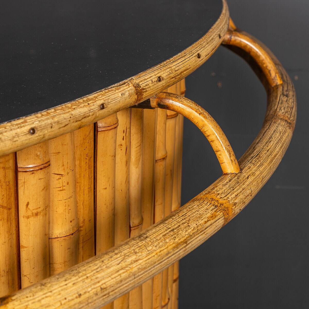 20thc italian standing bamboo tiki bar c.1960