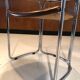 Chaise vintage en cuir et chrome vers 1970