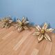 Large floral wall sconce in brass and gilded metal, Willy Daro, 1970.