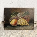 nature morte aux raisins et pêche