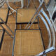 Set of 4 Italian folding chairs with caning.