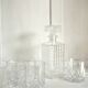 Glass whisky carafe with 4 glasses