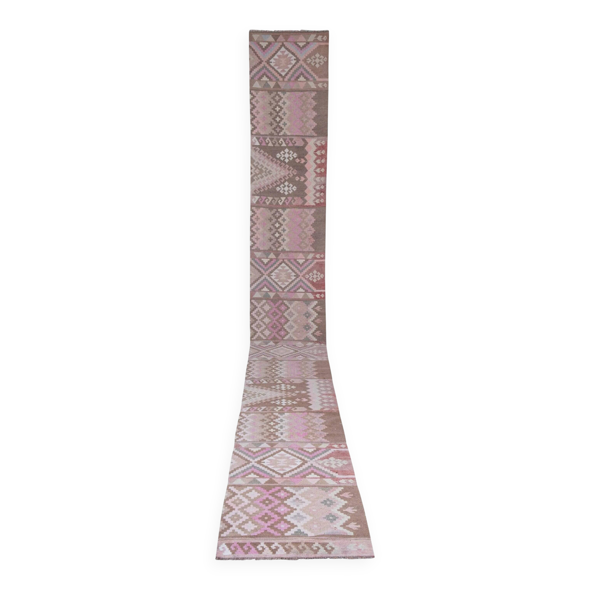 Vintage Turkish hallway rug 79x604 cm