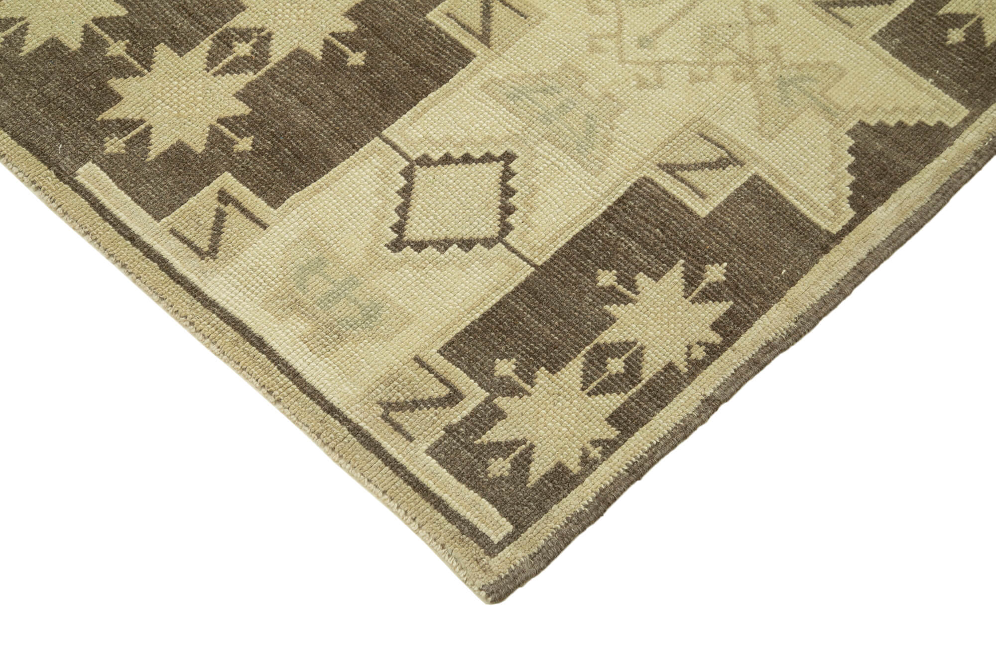 1970s handwoven wool anatolian beige carpet 138 cm x 224 cm