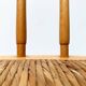Mid-century wooden chair set in the style of Arno Lambrecht, 1950s.