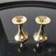 Pair of vintage Scandinavian brass candlesticks