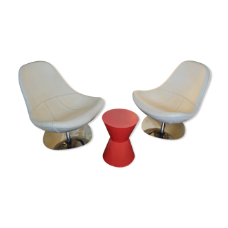 Ikea Tirup leather armchairs