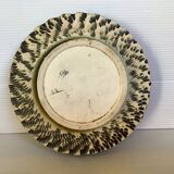 Green ceramic candle holder