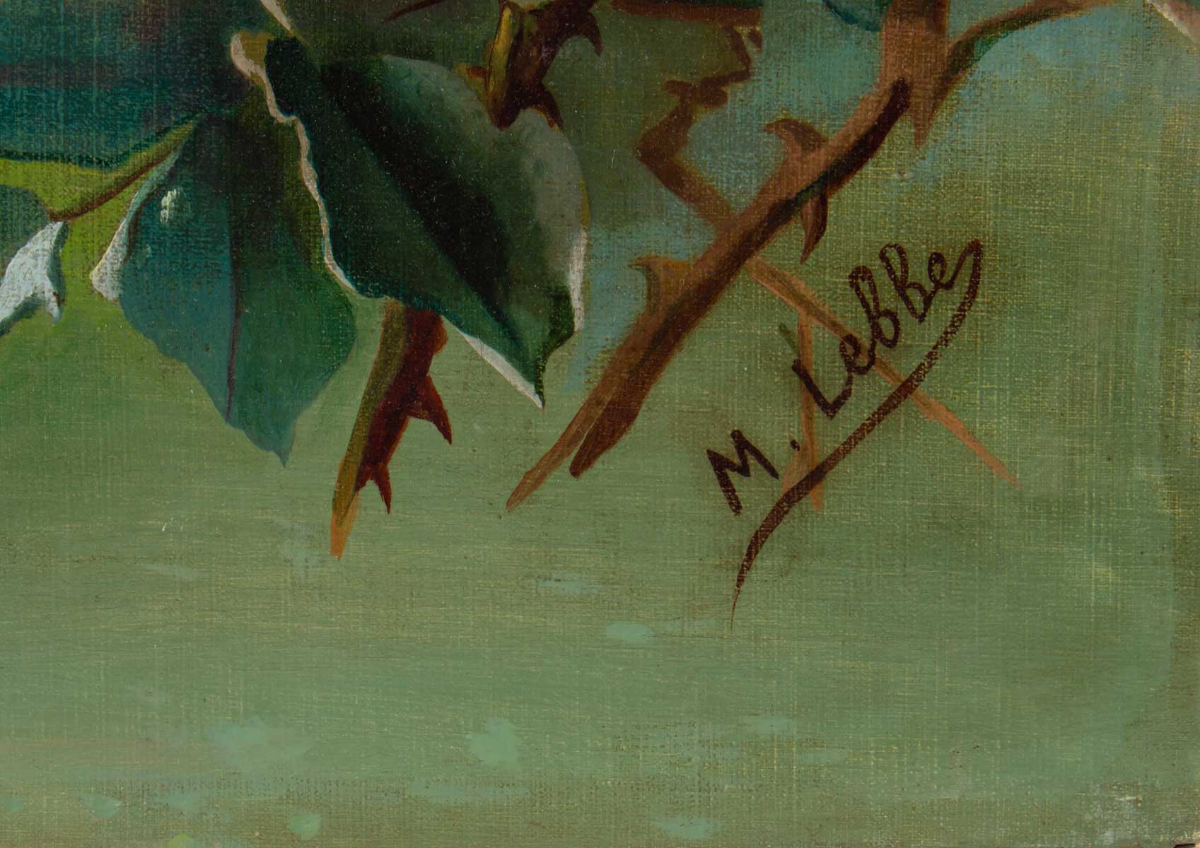 Pair of roses paintings-circa 1900