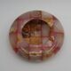 vintage onyx checkerboard round ashtray