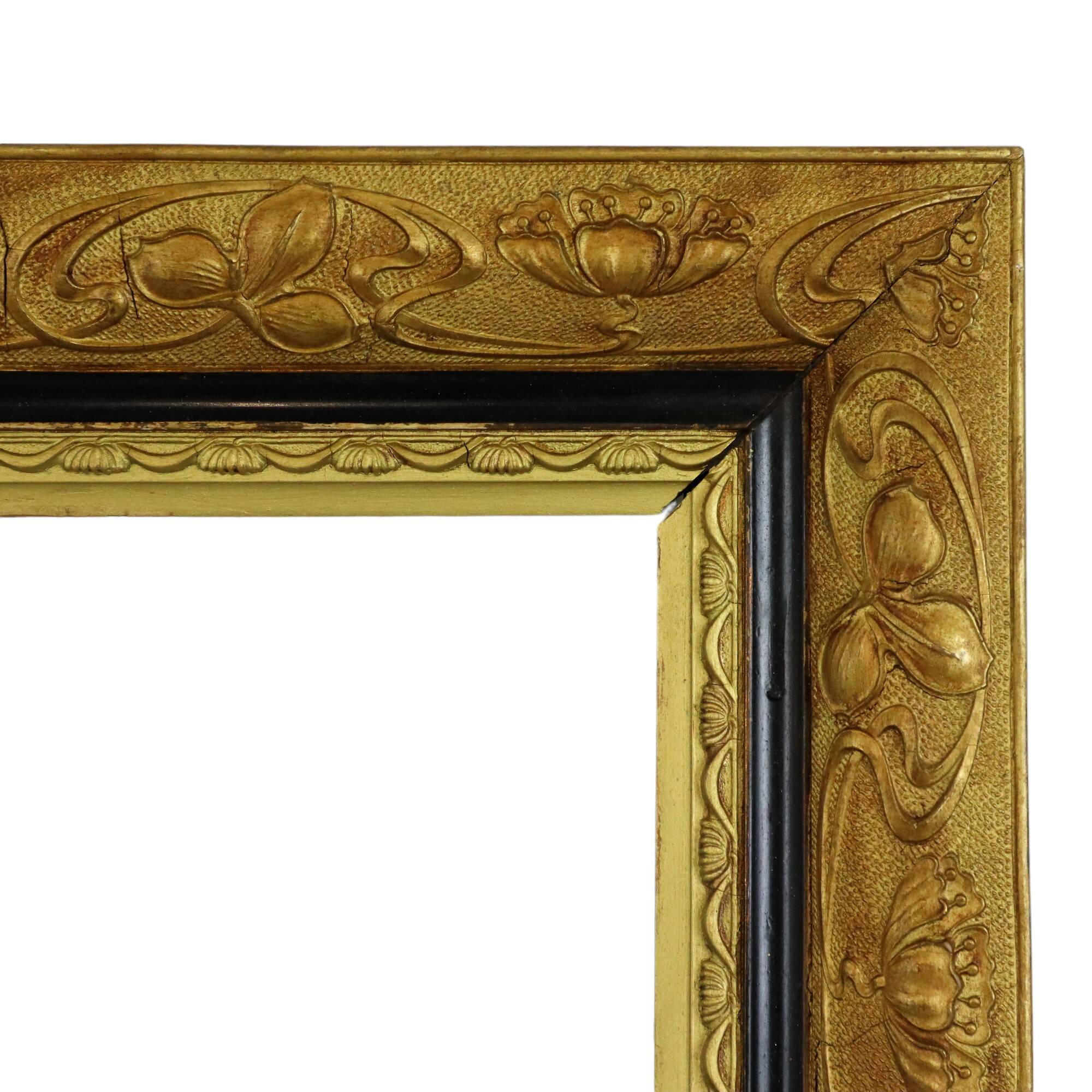 Antique Gilded Wooden Frame Classic Baroque Style Frame 38x33cm
