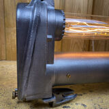Wall lamp metal and tubular glass