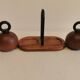 A set of pepper and salt mills designed by C Jörgensen for Bodum Denmark. late 20th century.