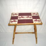 Bamboo-rattan coffee table from the 50s