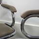 Paire de chaises space age en acier courbé, années 70