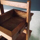 Mid-Century Oak Magazine Holder, Belgium, 1950s