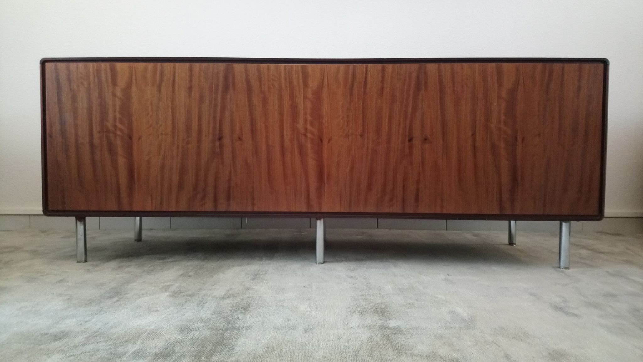 Rare row of wood and leatherette of the 60s 70s