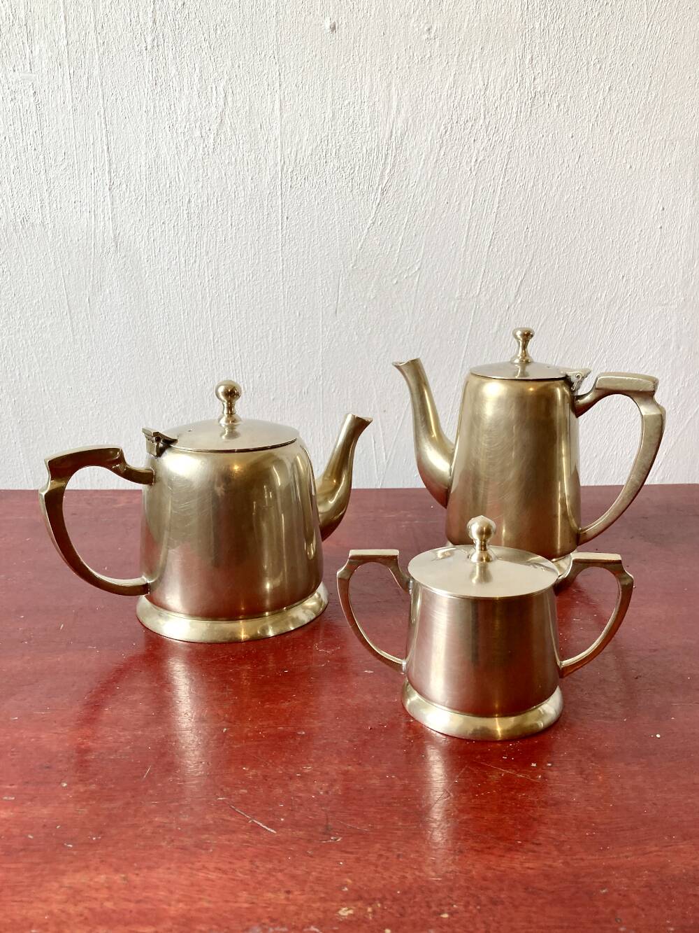 Antique Art Deco silver-plated tea and coffee set