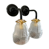 Pair of new electrified Art Deco wall lamps
