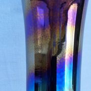 Iridescent glass vase