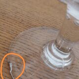 Set of 7 vintage engraved champagne glasses