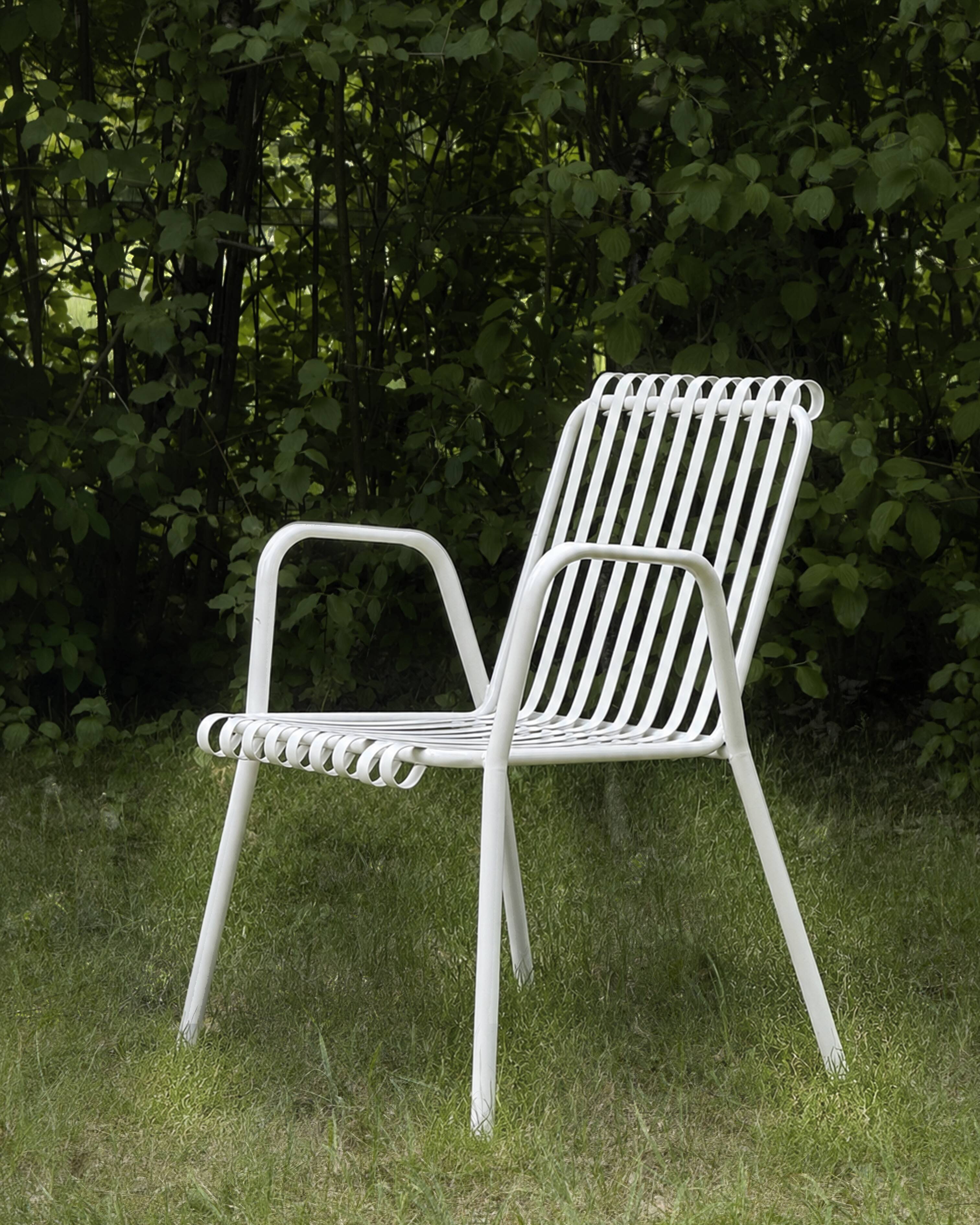 Chaises de jardin en métal vintage italiennes des années 1950 - ensemble de 4