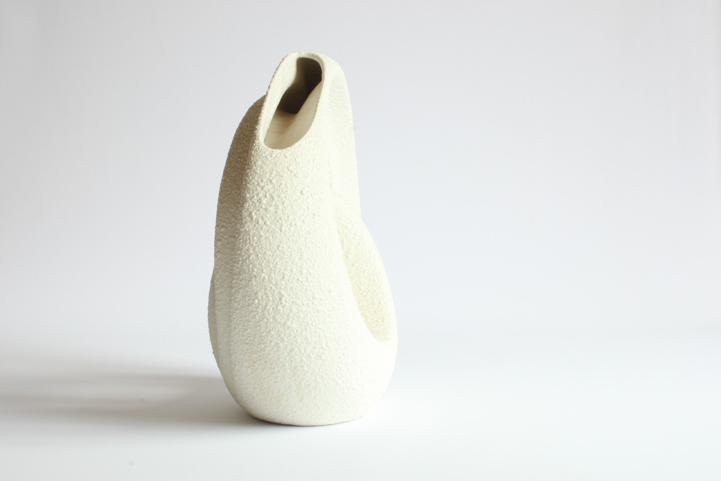 Vase cercles croisés de Roberto Rigon pour Bertoncello, Italie années 1970