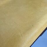 Lot de 6 chaises bistrot fauteuils en bois et simili jaune vintage année 80