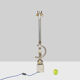 Sculptural lamp in chromed metal, 1970s