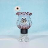 Vintage table lamp in Swedish coloured glass, glass table lamp.