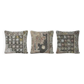 Set of 3 vintage Turkish cushion covers 51x51 cm