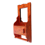 Vintage teak barber mirror 50s