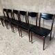 Series Set of 6 vintage Scandinavian rosewood chairs from the 1960s