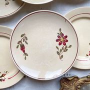 6 Petites assiettes vintage dépareillées fleuries - BADONVILLIER STEULER