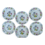 Set of 6 deep plates Moulins des Loups et Orchies