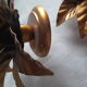 Pair of flower sconces, gilded