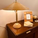 Pencil reed table lamp 1970s