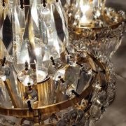 Paire de lampes de table en cristal. Espagne, années 1980.