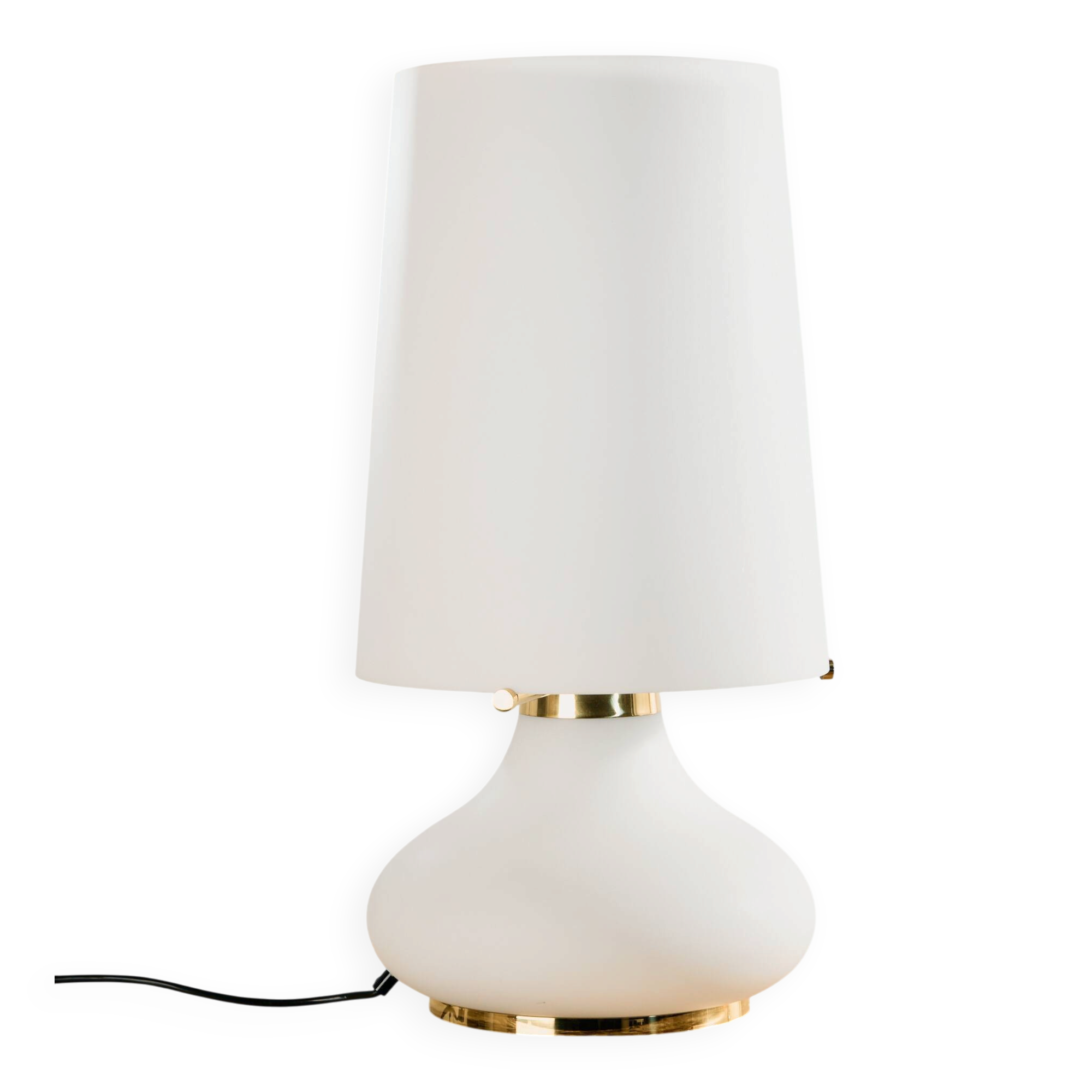 Table lamp in glass by Glashütte Limburg