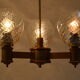 Mid-century Wood Chandelier,1970's.